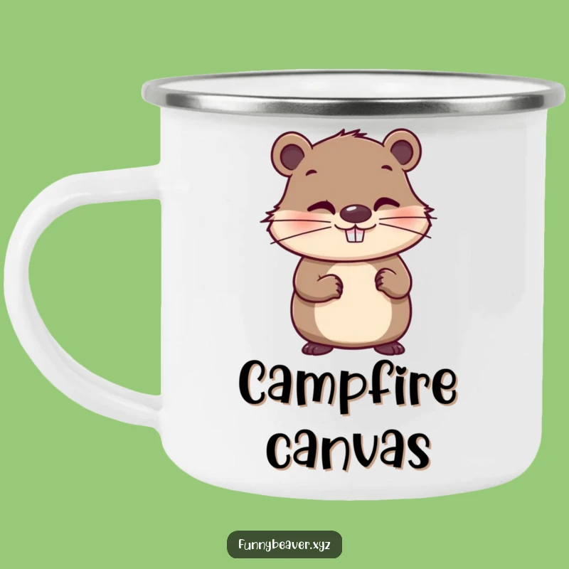 Funny Beaver Paintbrush Camping Mug - Artistic Outdoor Gift