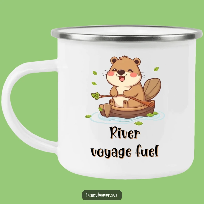 Funny Beaver Paddling Camping Mug - Adventure Humor Gift