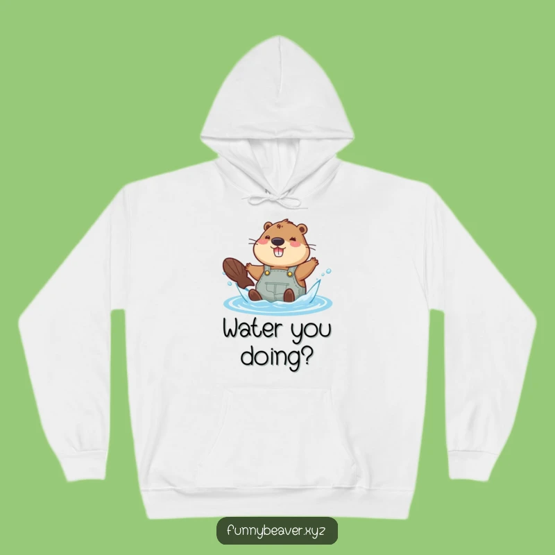 Funny Beaver Splash Zone Hoodie: Joyful Overalls Water Lover Gift Apparel