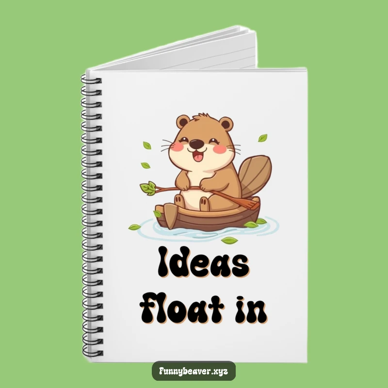 Funny Beaver Raft Notebook - Journal Your Funny Thoughts