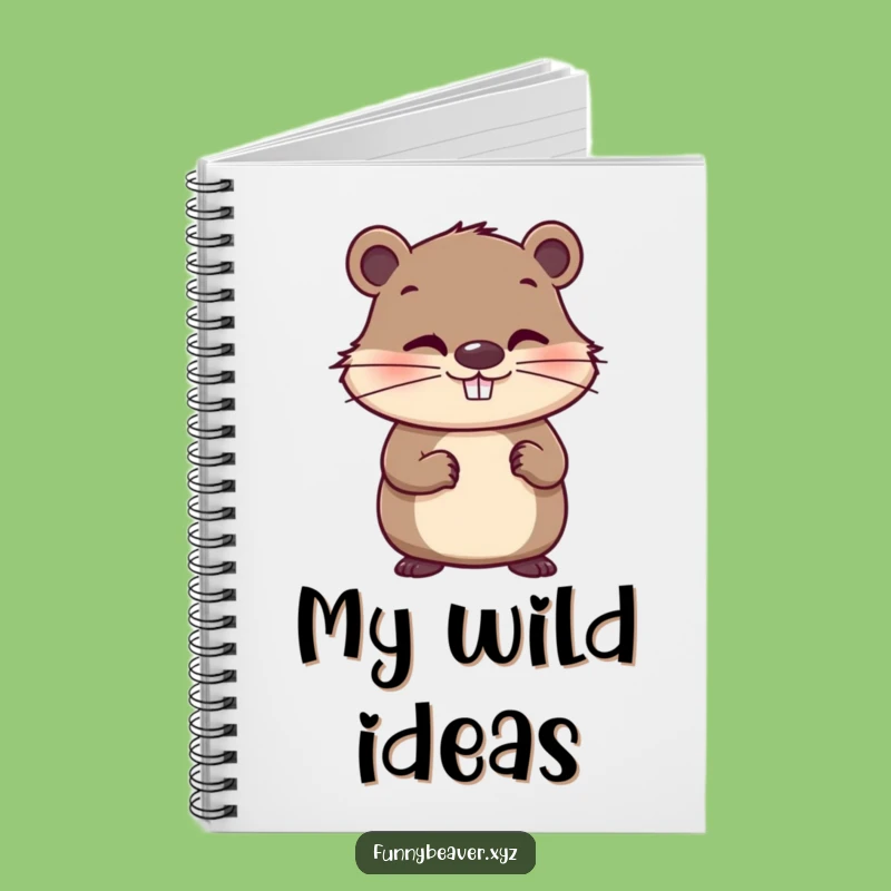 Funny Beaver Paintbrush Notebook - Journal Your Art Ideas